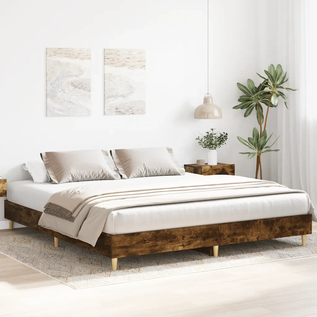 Giroletto senza Materasso Rovere Fumo 160x200 cm in Truciolato