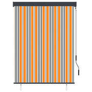 Tenda a Rullo per Esterni 120x250 cm Giallo e Blu 145962