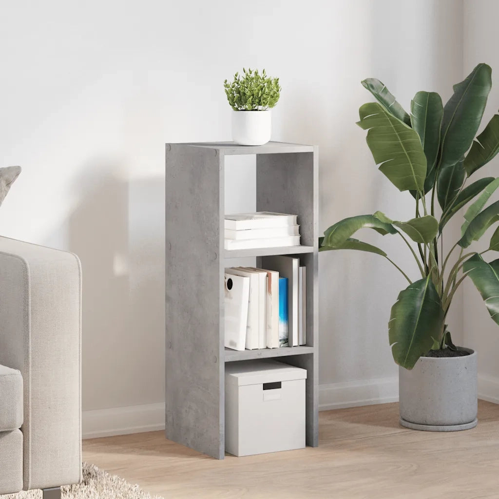Libreria Impilabili Grigio Cemento 30x30x80cm Legno Multistrato