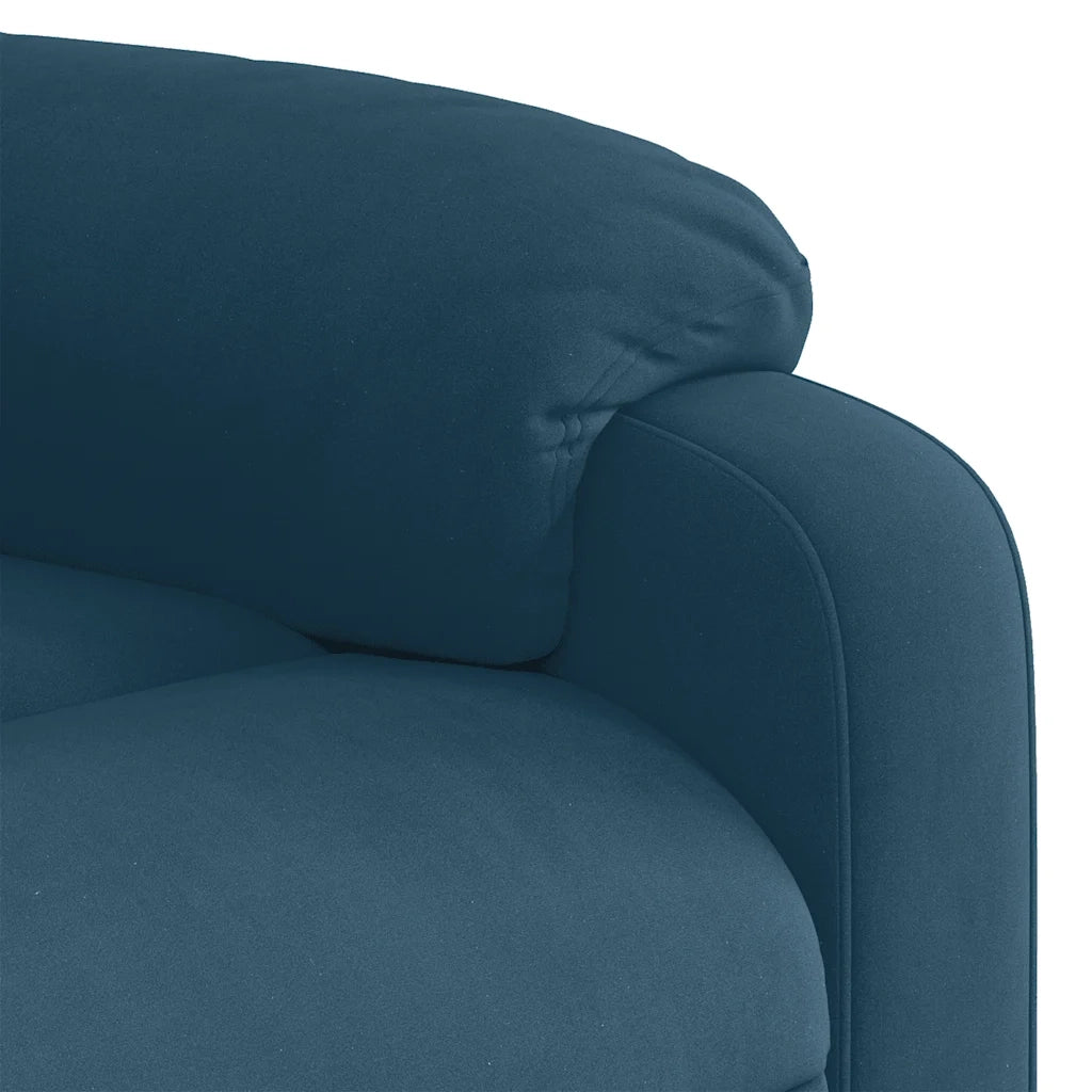 Poltrona Reclinabile Blu in Velluto 373510
