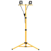 Faretto a LED con Treppiede 2x10 W Bianco Caldo