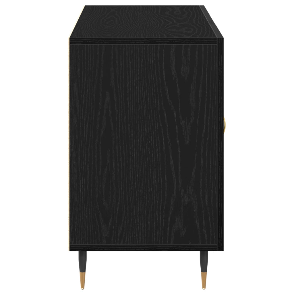 sideboard  Nero Rovere 100x36x60 cm Legno ingegnerizzato