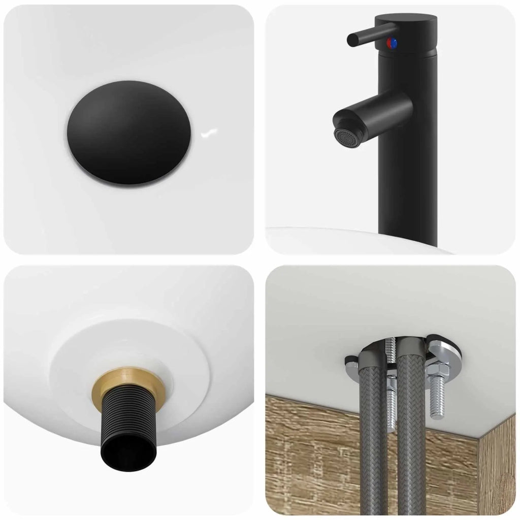 Set di mobili per il bagno 3 pz Rovere Sonoma 3406085