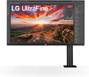 32UN880 ERGO Monitor 32 pollici UltraHD 4K LED IPS HDR, 3840x2160, AMD FreeSync 60Hz, HDMI 2.0, Display Port 1.4, USB-C, USB Hub, Speaker Stereo 10W, Flicker Safe, Stand ERGO, Nero