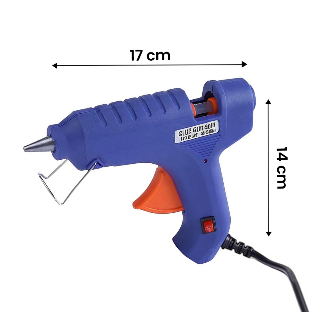 Mini Pistola Colla a Caldo 60W per Bricolage e Decorazione Compatta Blu Avizar