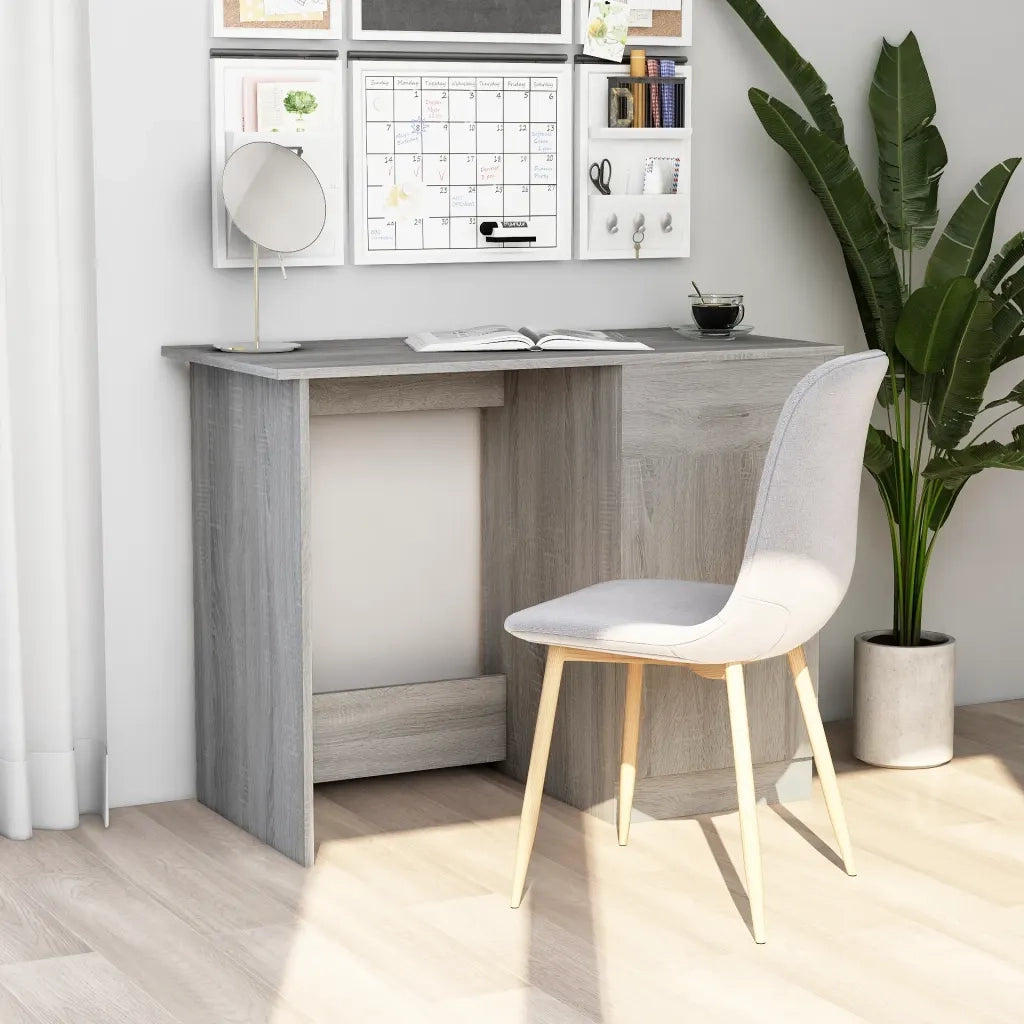 Scrivania | Tavolo da Ufficio Grigio Sonoma 100x50x76 cm in Legno Multistrato