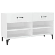 Scarpiera mobile contenitore per scarpe mobile per ingresso/corridoio/soggiorno 102 x 35 x 55 cm legno ingegnerizzato bianco 02_0021420