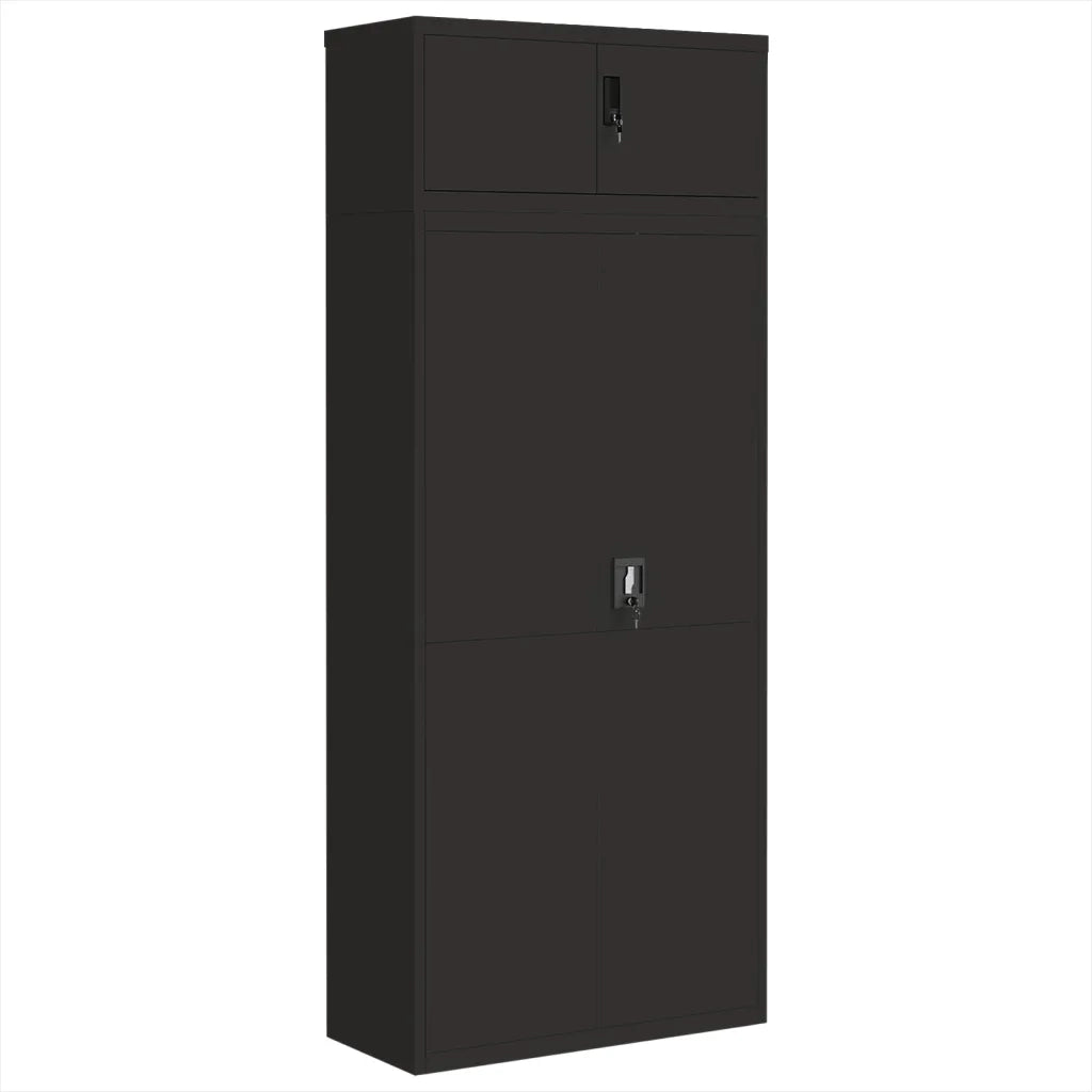 vidaXL Armadio Classificatore Nero 90x40x220 cm in Acciaio