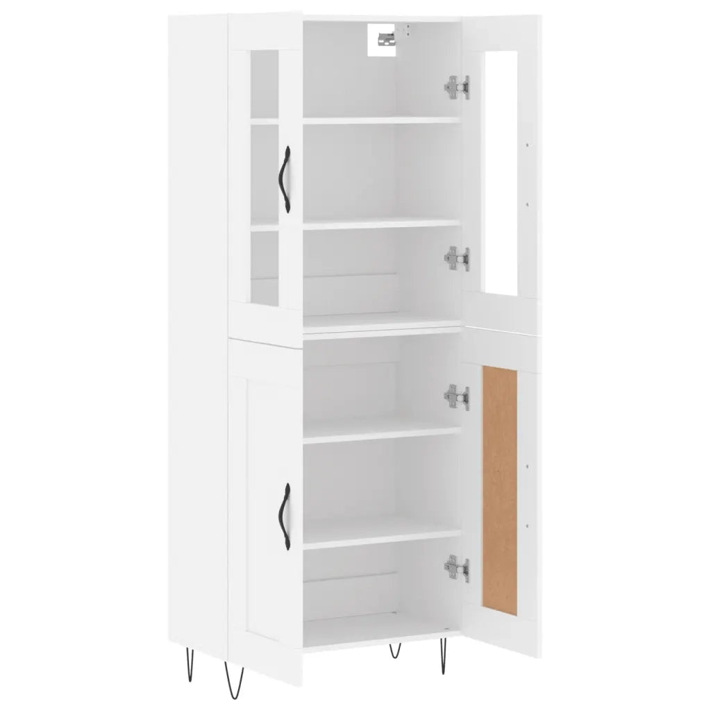 Credenza Bianca 69,5x34x180 cm in Legno Multistrato 3198369