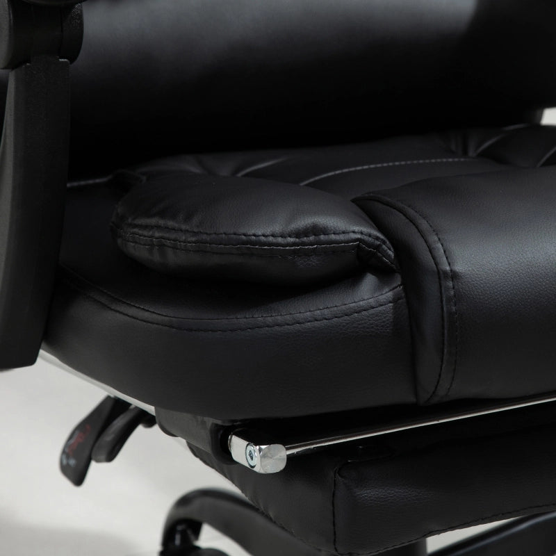 SEDIA UFFICIO MASSAGGIO 67 x 79 x 111-121 cm Similpelle Nera