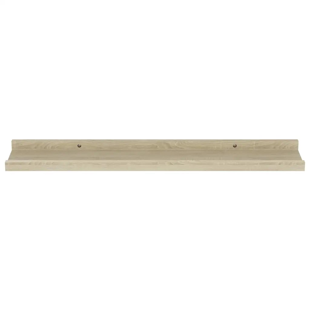 2 pz Mensole da Parete | Scaffali a Parete | Ripiano a parete in rovere Sonoma 60x9x3 cm