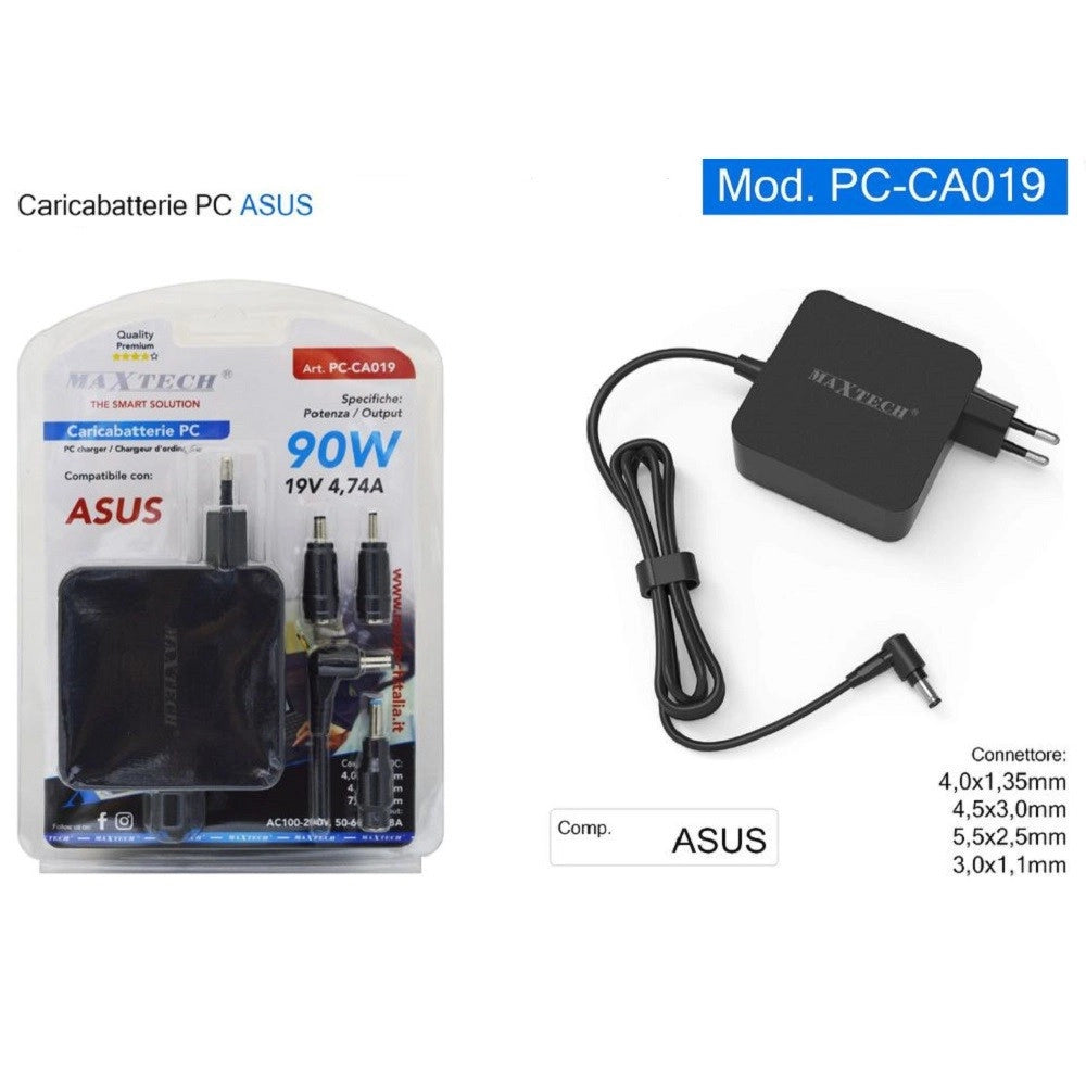 Trade Shop - Caricabatteria Pc Compatibile Asus Alimentatore 19v 4.74a 90w Connettori Pc-ca019 -