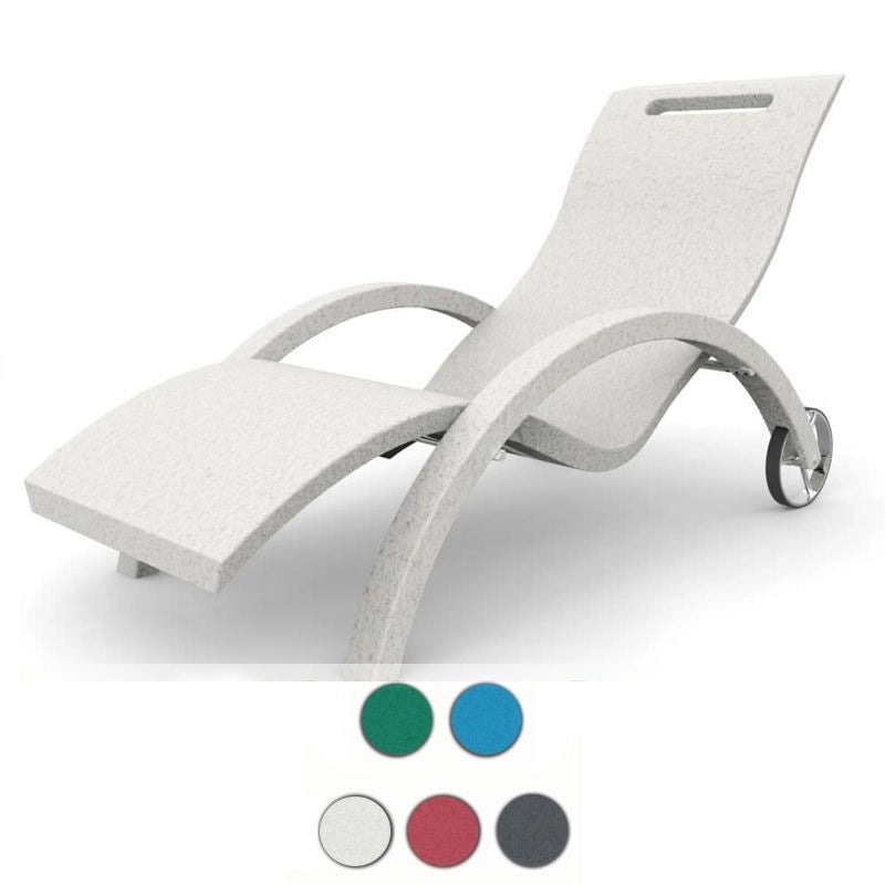 Lettino prendisole da giardino SERENDIPITY CHAISE in polietilene, da interno/esterno - Lettino Prendisole Da Giardino Serendipity Chaise In Polietilene, Da Interno/esterno Versione Con Supporto Da Esterno