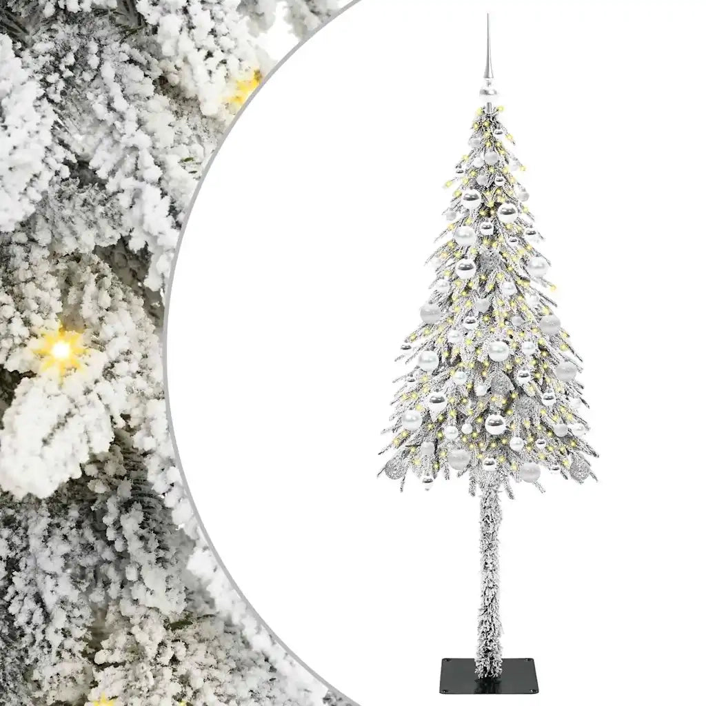 Albero di Natale con 300 LED Bianco 180 cm PE e Acciaio 3396234