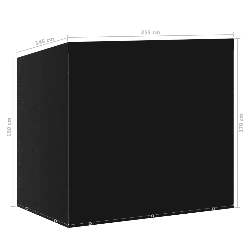 Telo di Copertura per Dondolo 10 Occhielli 2 Zip 255x145x170 cm