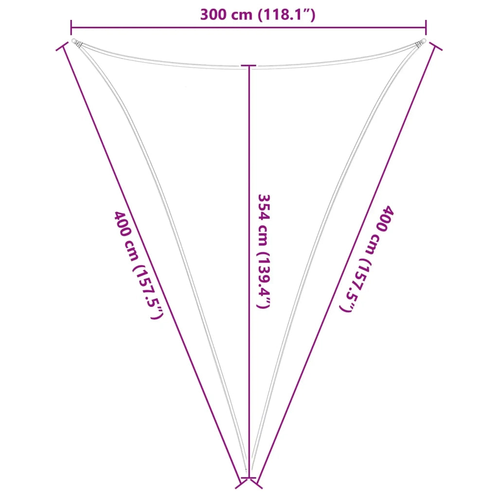 Vela Parasole | Telo Ombra | Vela da ombra solare Blu e Bianco 3 x 4 x 4 m