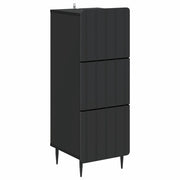 Mobile con Cassetti Nero 33 x 34,5 x 92 cm Legno ingegnerizzato