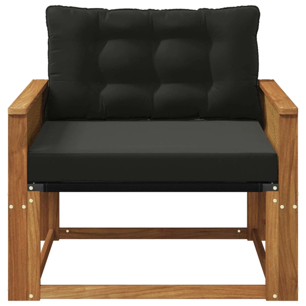Set di divani da esterno-Sofa da giardino Legno di Acacia Massello e Textilene 175782