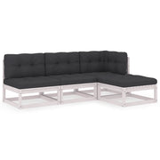 Set di mobili da giardino per esterni 4 pezzi con cuscini legno massello di pino 02_0016104