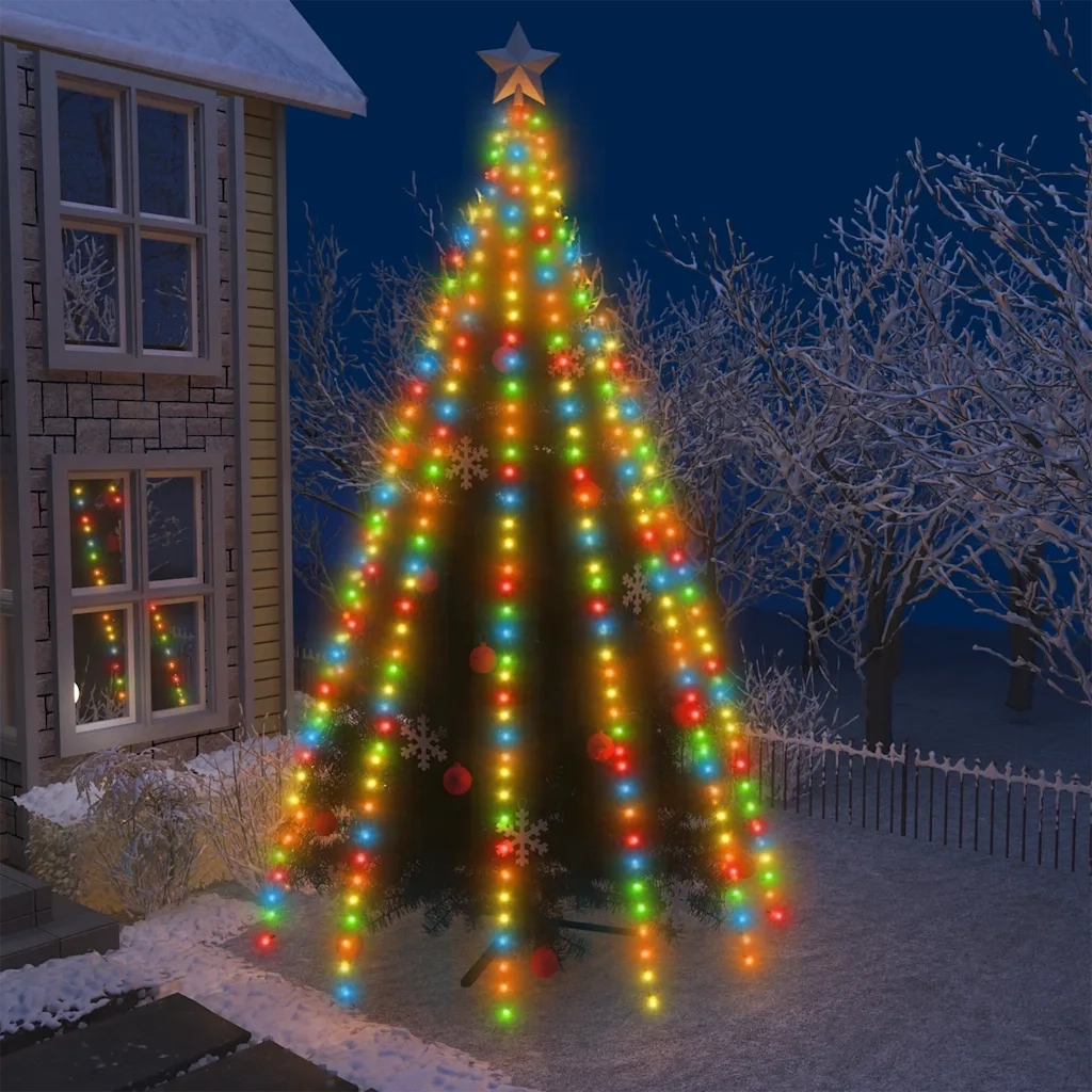 Luci per Albero 500 LED Multicolori 500 cm Interno Esterno CFW3775239