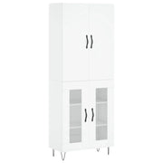 Credenza | Madia | Buffet da pranzo | Armadio da pranzo Bianca 69,5x34x180 cm in Legno Multistrato