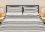 Completo Lenzuola Stiro Facile 100% Cotone Made Italy Effetto Seta Disegno Creo - Matrimoniale - Beige