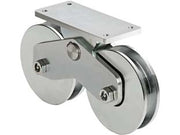 RUOTE COMBINATE GOLA SEMITONDA CON PIASTRA SUPERIORE ART. 339160  mm.157, interasse mm.190    COMUNELLO