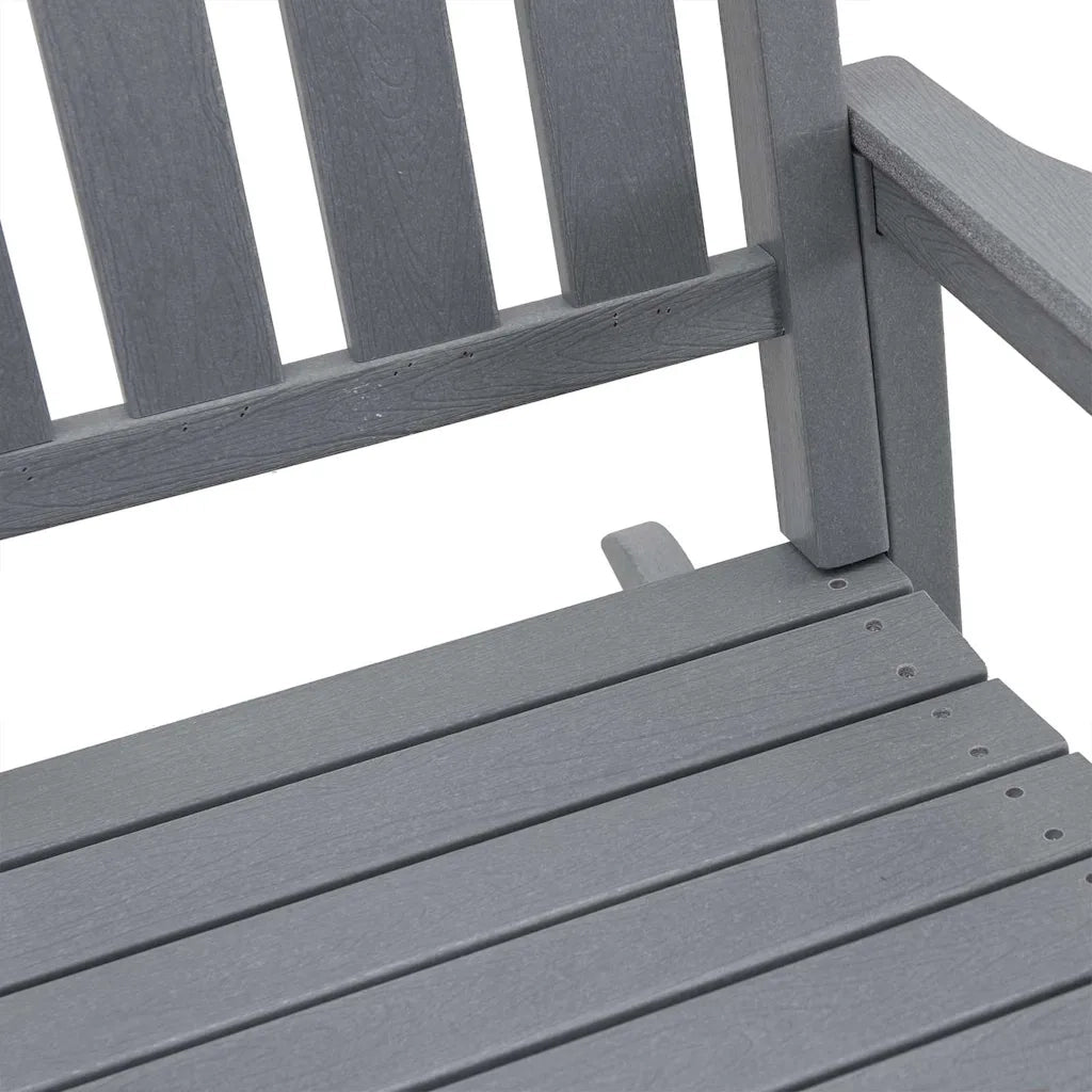 Sedia a dondolo 3 pcs Grigio chiaro Polietilene 3335817