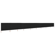 Paravento a 9 Pannelli in Tessuto 1200x120 cm Nero CFW8472444