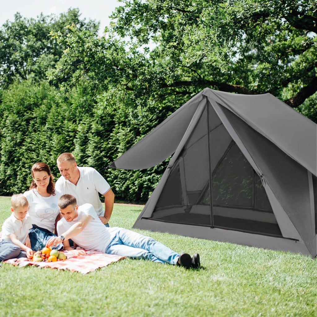 Tenda da Campeggio Zaino in Spalla 2-3 posti, Tenda Ultraleggera Impermeabile, Baldacchino a Igloo e Anti UV 3 Stagioni o Facile da Installare e imballare, 225 x 145 x 161 cm, grigio