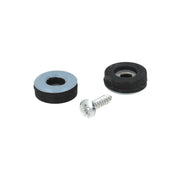 Scivoli PTFE tondi con vite Ã˜ 19 mm. - grigio - 8 pz.
