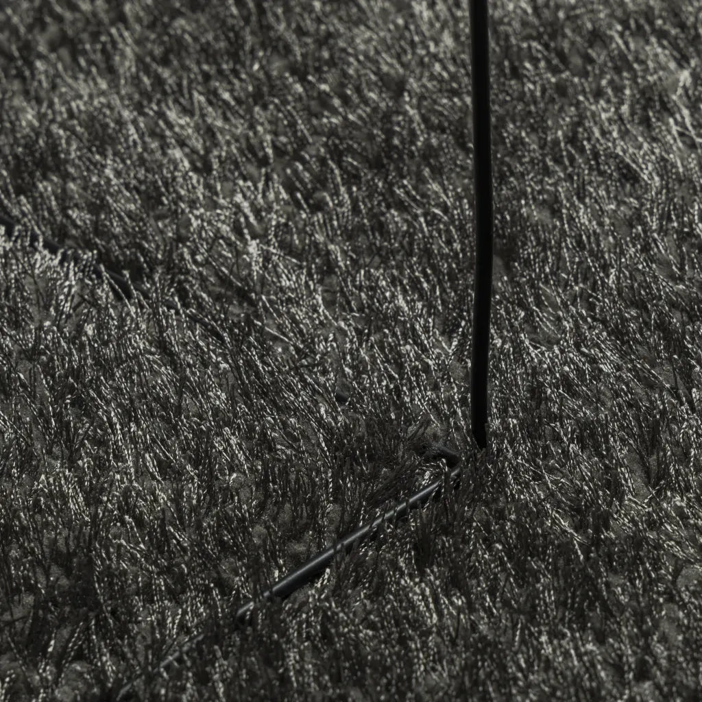 Tappeto del soggiorno | Tappeto a Pelo Lucido Lungo ISTAN Effetto Antracite 120x170 cm