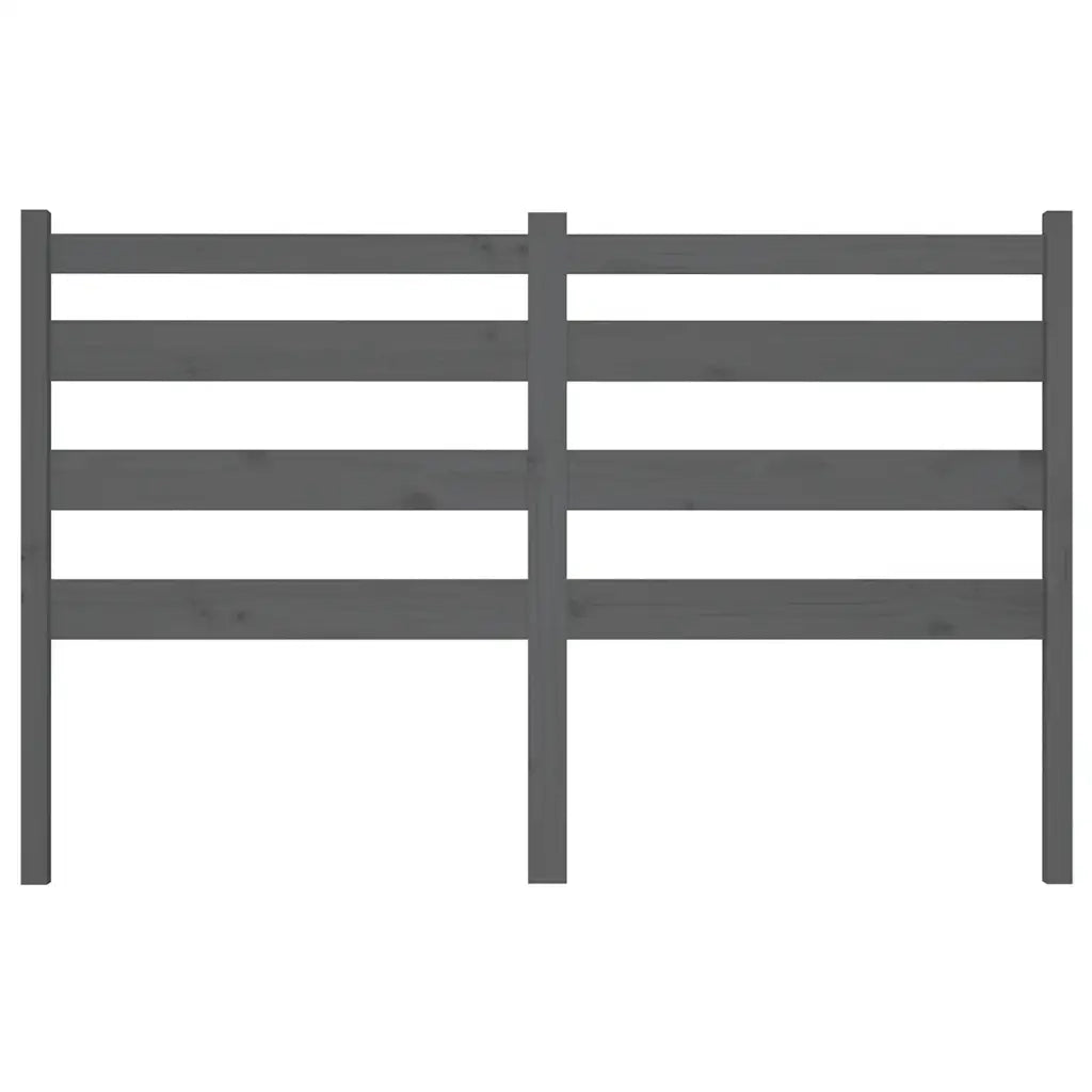 Testiera per Letto Grigia 166x4x100cm in Legno Massello di Pino