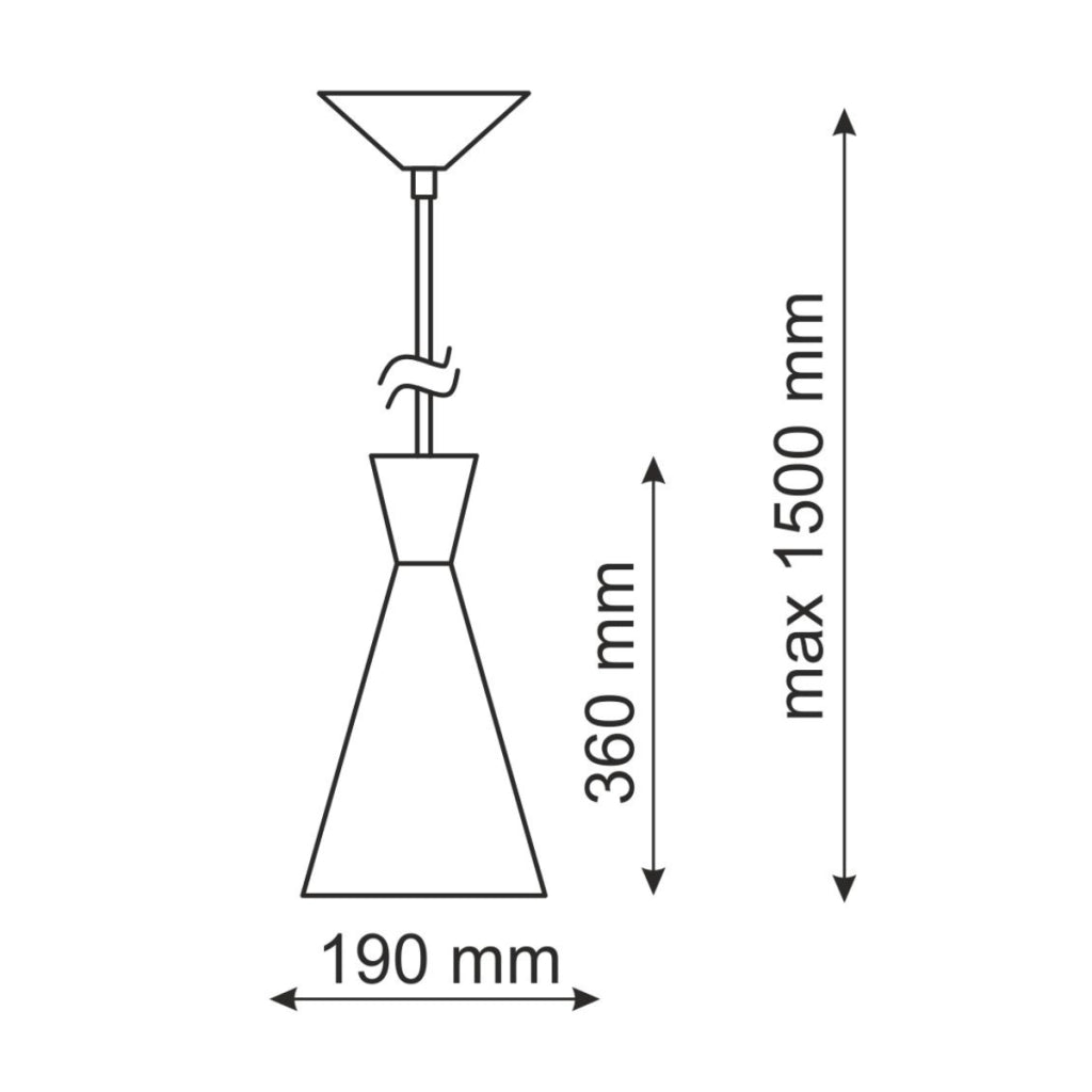 Lampada a sospensione bianco-oro Modern E27 Polux 150cm