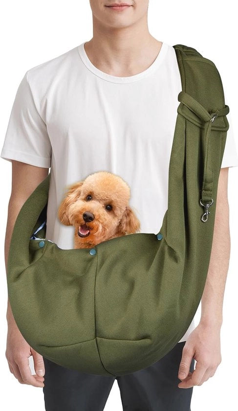 Sling per Cuccioli - Porta Cane e Gatto per Piccoli Animali da Compagnia, Comfortevole e Senza Mani, Ideale per Viaggi e Escursioni