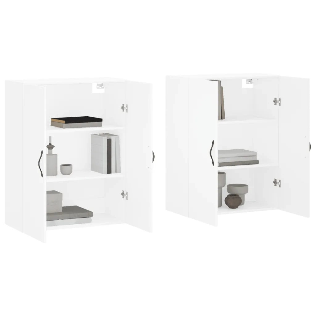 Armadietti a Parete 2 pz Bianchi in Legno Multistrato CFW3370608