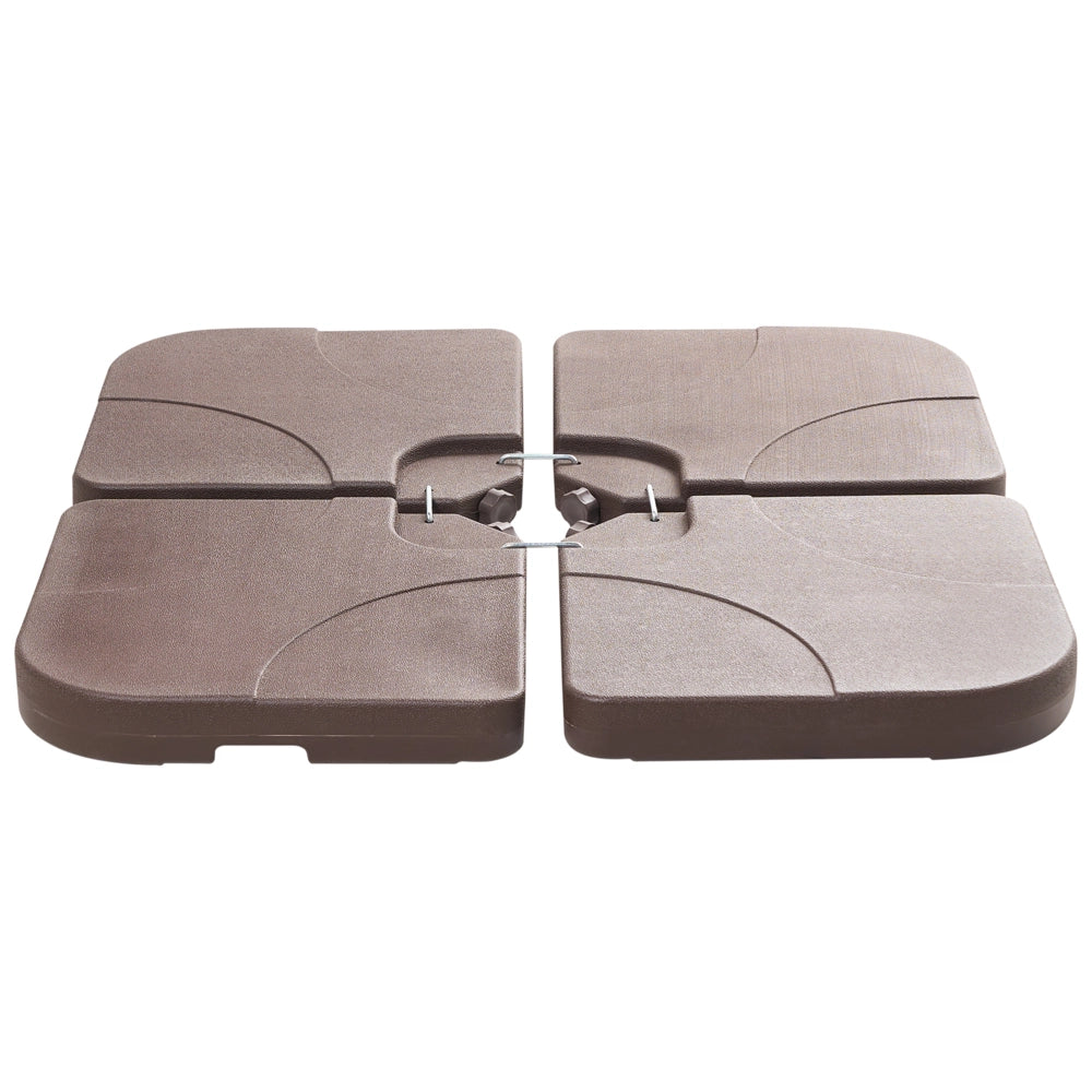 Ombrellone Base Taupe Nero Materiale Sintetico Quadrato 104 x 104 cm