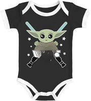 Camicia da Bambino con Slogan – Episodio 1 – La Forza È Ora – Parodia di Yoda – Regalo Divertente – Nero Bianco – 12-18 Mesi – Unisex