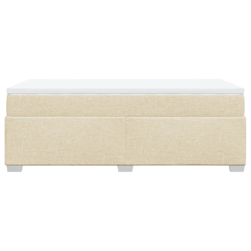 Giroletto a Molle con Materasso Crema 100x200 cm in Tessuto 3285114