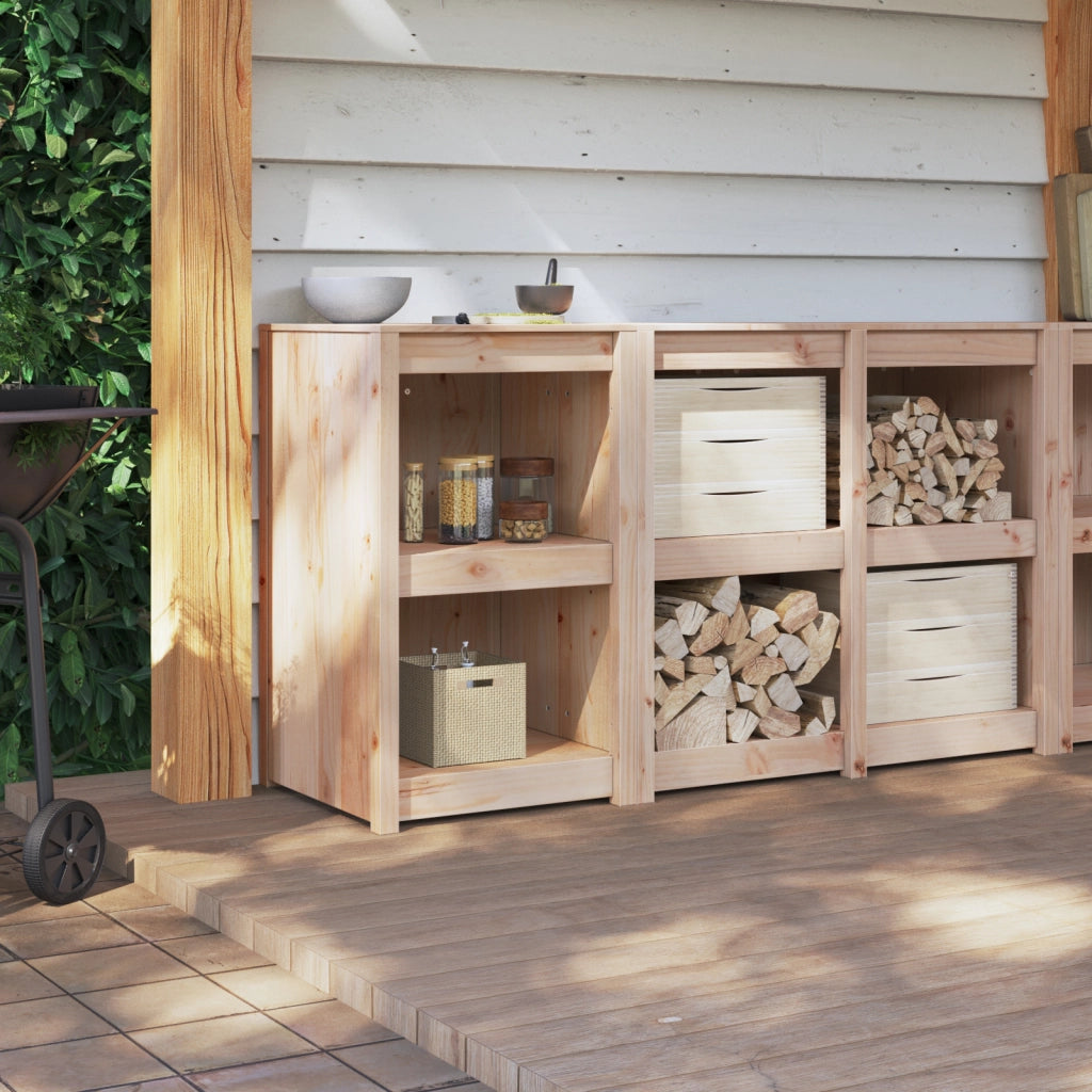 Armadio da Cucina Esterno 55x55x92 cm in Legno Massello di Pino