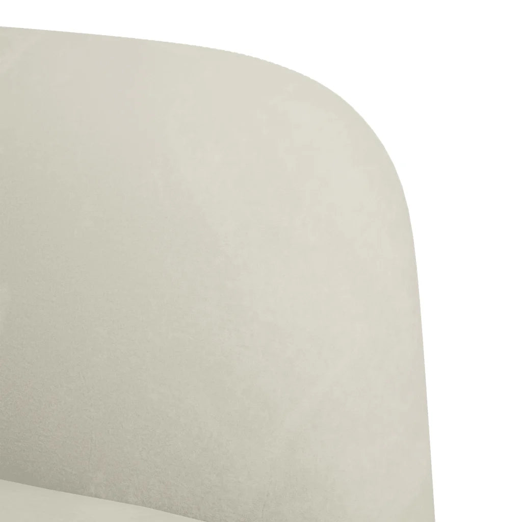 Divano | Divano da soggiorno | Sofa Divanetto Crema 109 cm in Velluto