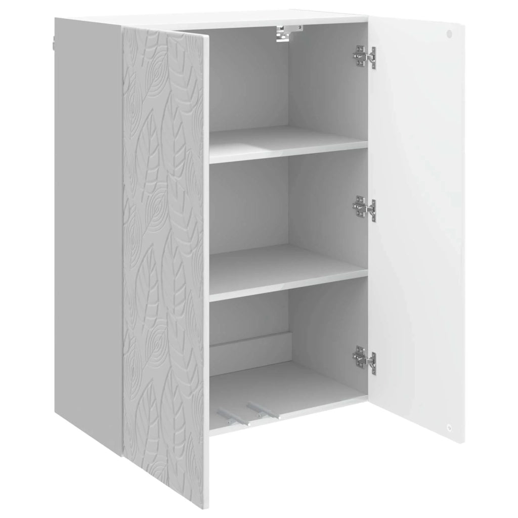 Mobiletto a muro Bianco Lucido 66 x 34,5 x 90 cm 898739