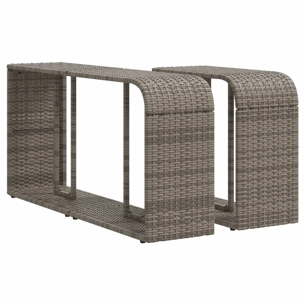 Set Divano da Giardino 10 pz con Cuscini Grigio in Polyrattan