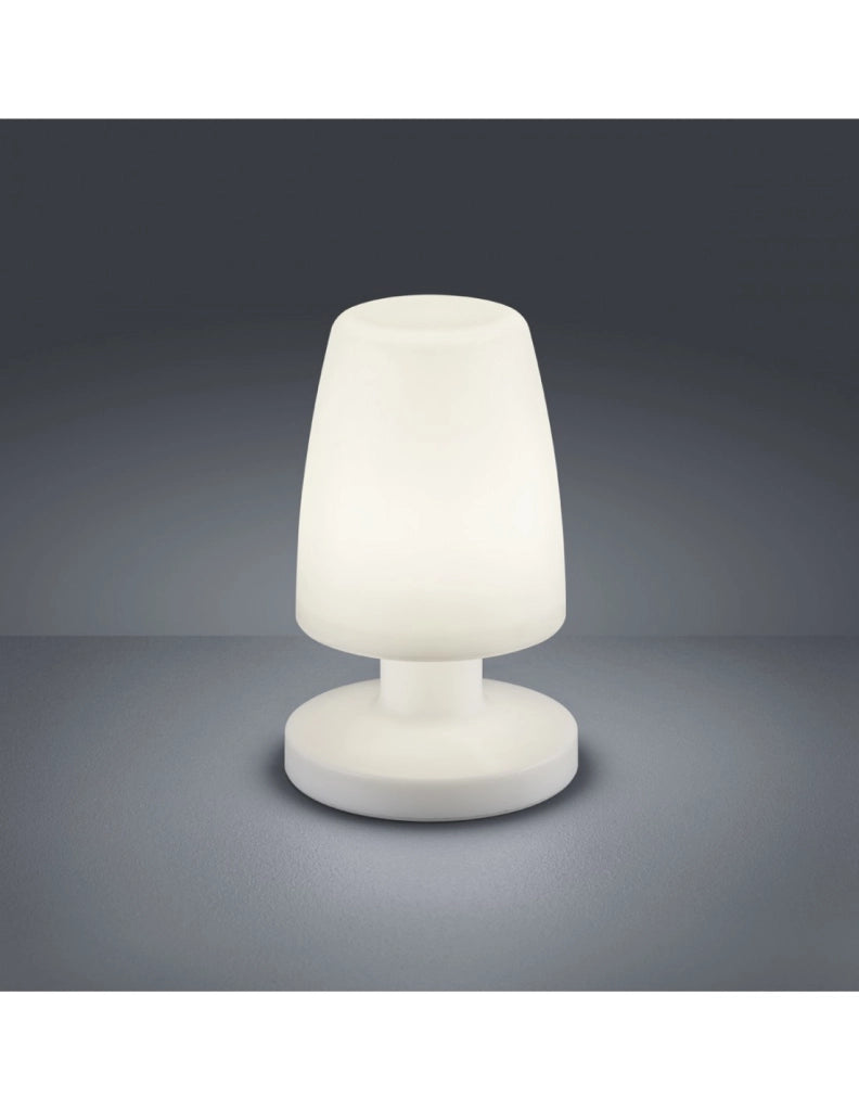 Lampada Da Tavolo Moderna Led Dora Bianco IP44 Ø13 cm Trio Lighting