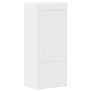 Mobiletto da bagno moderno a parete con vano contenitore 37 x 24,5 x 86 cm legno composito bianco 02_0052646