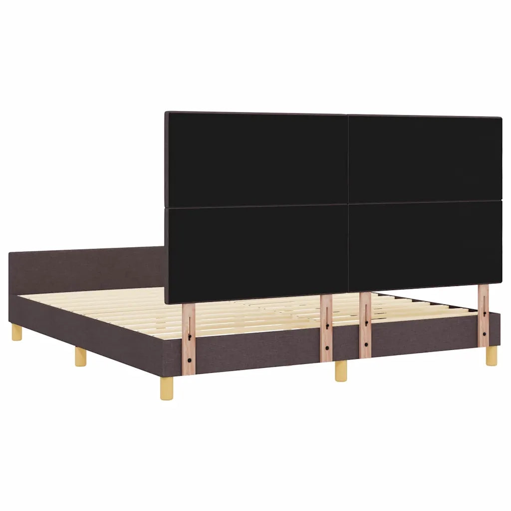 Struttura del letto Marrone scuro 180 x 200 cm Tessuto 3344749