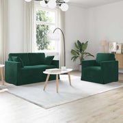 Set di divani 2 pcs Verde Scuro 138 x 78 x 80 cm Velluto
