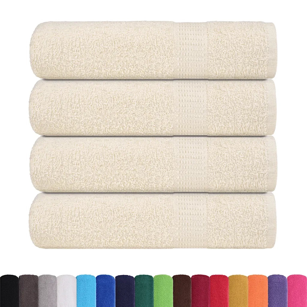Asciugamani da doccia FROGN 4 pz | Teli per bagno Crema 70x140 cm 360 g/m2