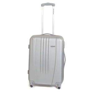 Trolley Valigia Media Rigida in ABS 4 Ruote TSA Ravizzoni Jazz Silver