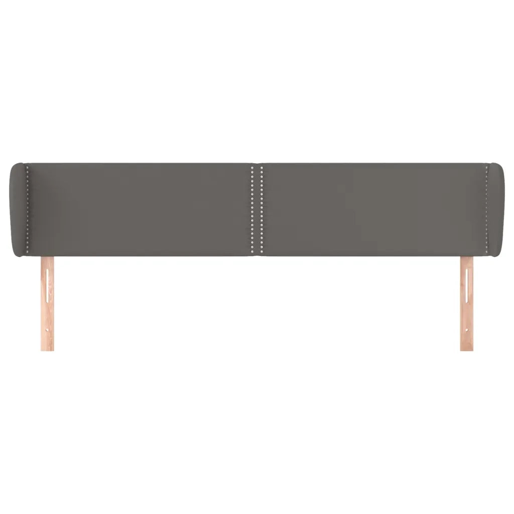 Testiera | Testata ad Orecchio Grigio 203x23x78/88 cm in Similpelle